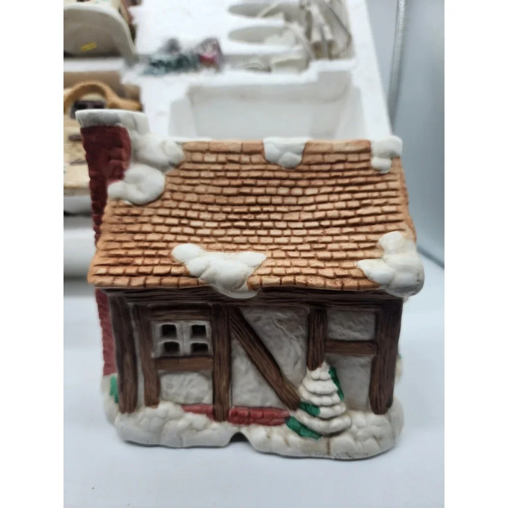 Vintage Christmas Around the World Lighted Village Set 54-764 Ceramic Houses